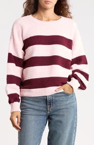 Madden Girl Striped Chenille Sweater