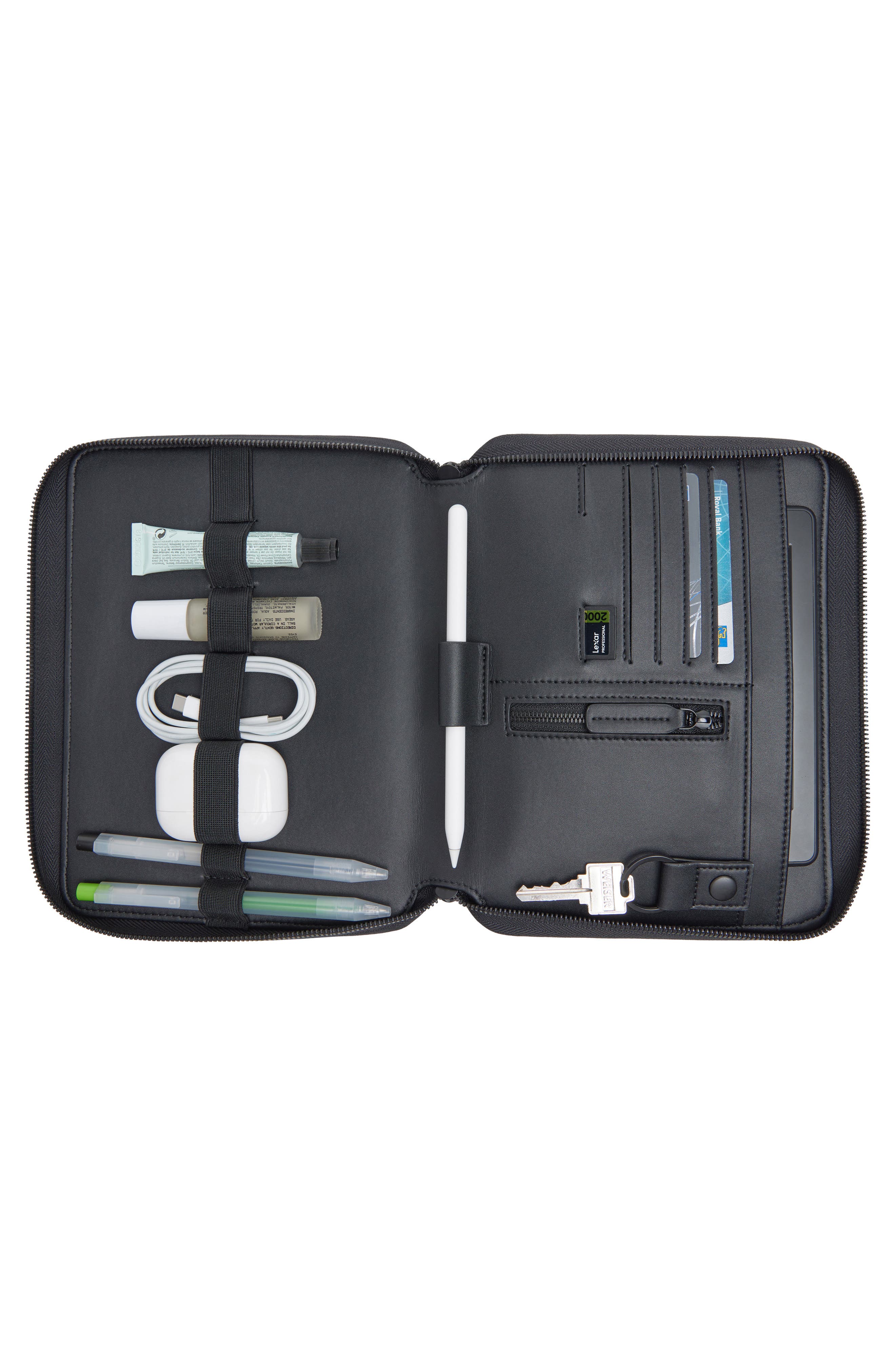 Monos Metro Zip Folio, Alternate, color, Carbon Black