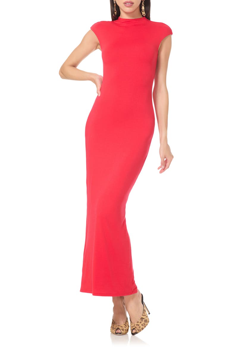 Wilton Maxi Dress, Main, color, KISS RED