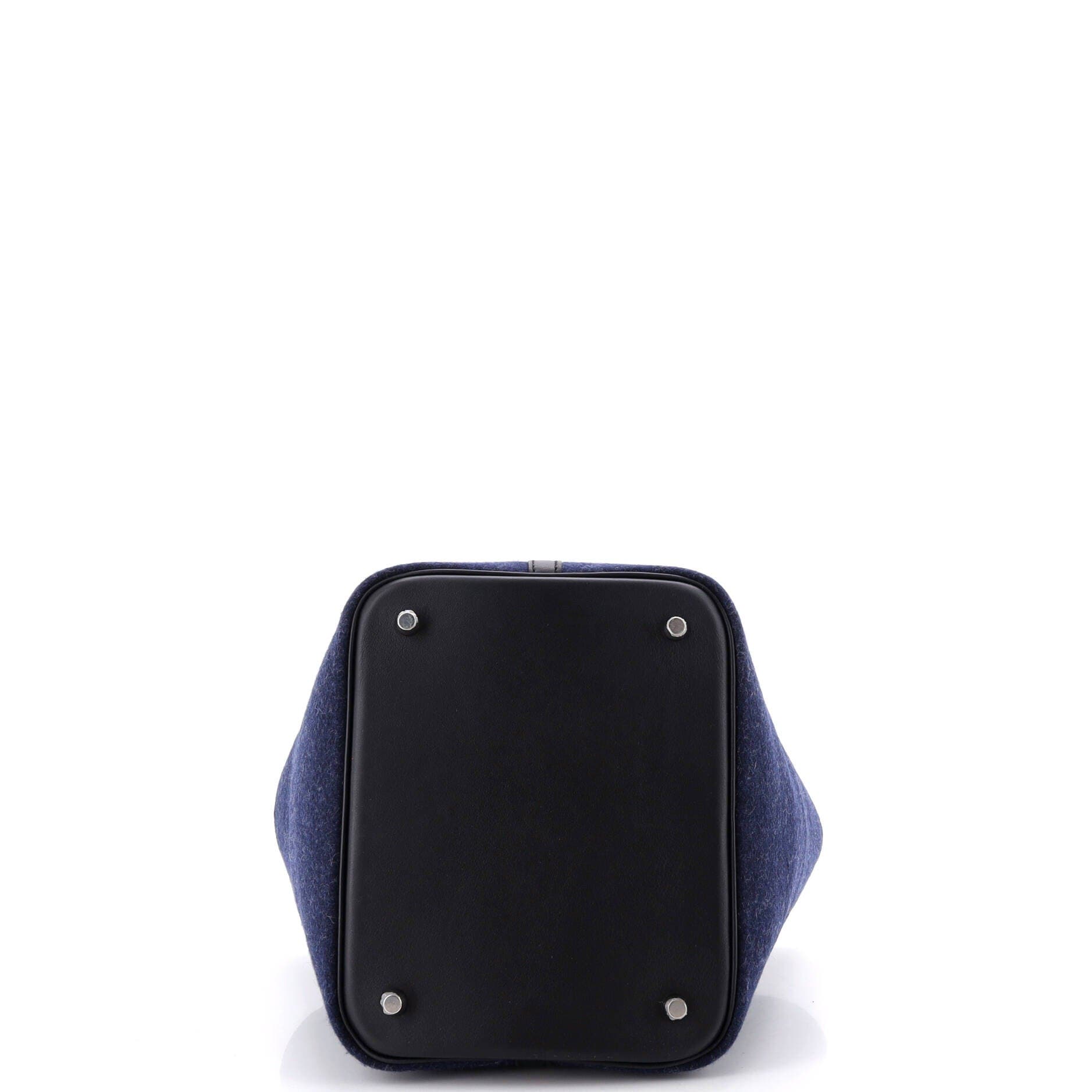 Picotin Lock Bag Felt with Leather MM, Alternate, color, Bleu Nuit