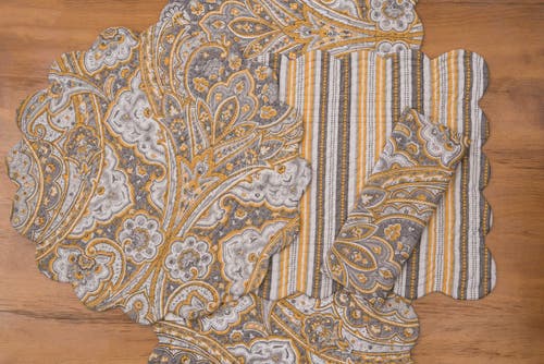 C & F Home C&f Home Shay Damask Napkin Set Of 6 In Brown