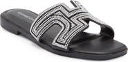 TOP MODA Louise Embellished Slide Sandal