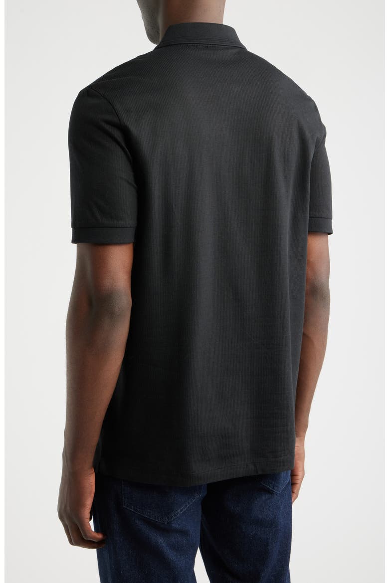 Paras Piqué Zip Polo, Alternate, color, BLACK