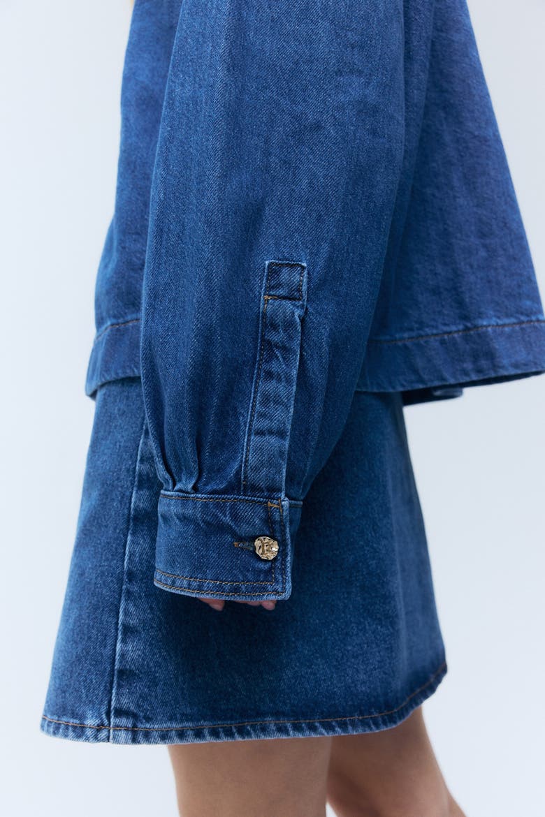 Denim Pullover Shirt, Alternate, color, Denim blue