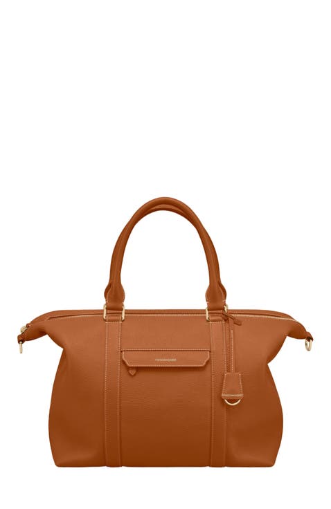 Large Leather Weekender Bag