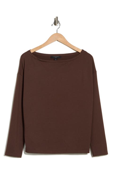Rita Boat Neck Long Sleeve Top