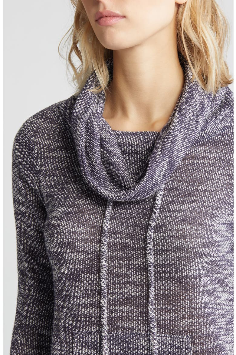 Cowl Neck Pullover, Alternate, color, NAVY