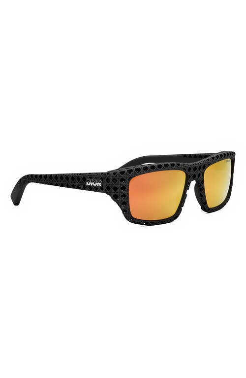 Dior Rectangular Frame Sunglasses In Orange