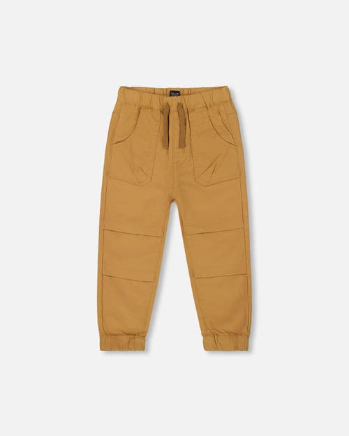 DEUX PAR DEUX DEUX PAR DEUX BOY'S STRETCH TWILL JOGGER PANT TAN