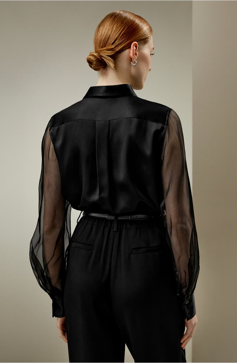 Lilysilk Ethereal Silk Shirt, Alternate, color, Black