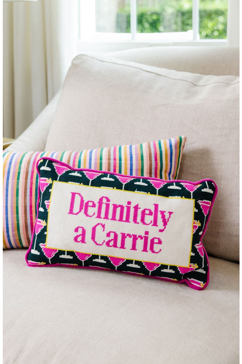 Carrie Needlepoint Pillow, Alternate, color, Carrie