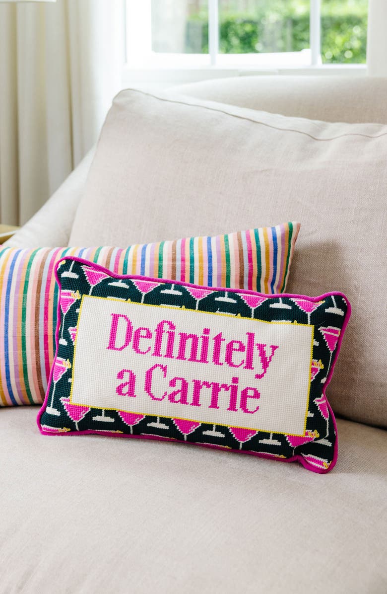 Furbish Carrie Needlepoint Pillow, Alternate, color, Carrie