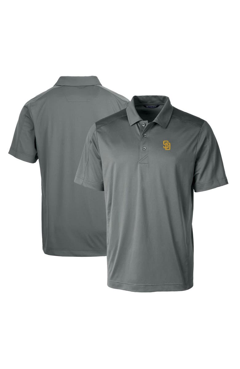 Cutter & Buck Men's Cutter & Buck Steel San Diego Padres Prospect Textured Stretch Polo, Alternate, color, Steel