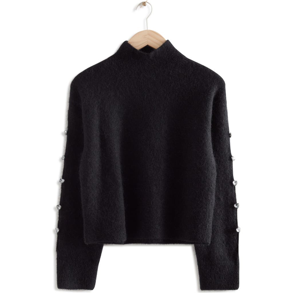 & Other Stories Wool & Mohair Blend Sweater In Black