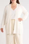 Anne Klein Pocket Open Front Cardigan