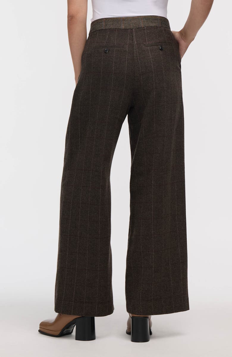 NVLT Herringbone Wide Leg Pants, Alternate, color, Brown