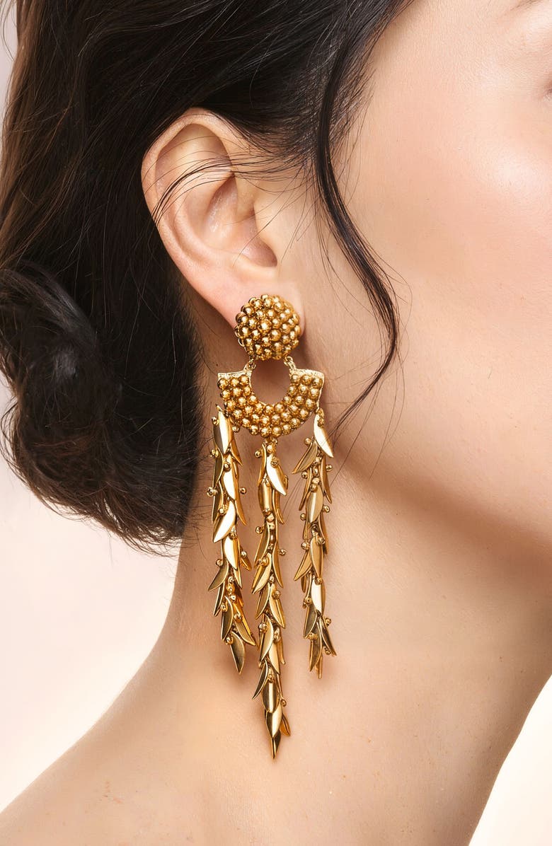 Deepa Gurnani Conrad Drop Earrings, Alternate, color, Gold