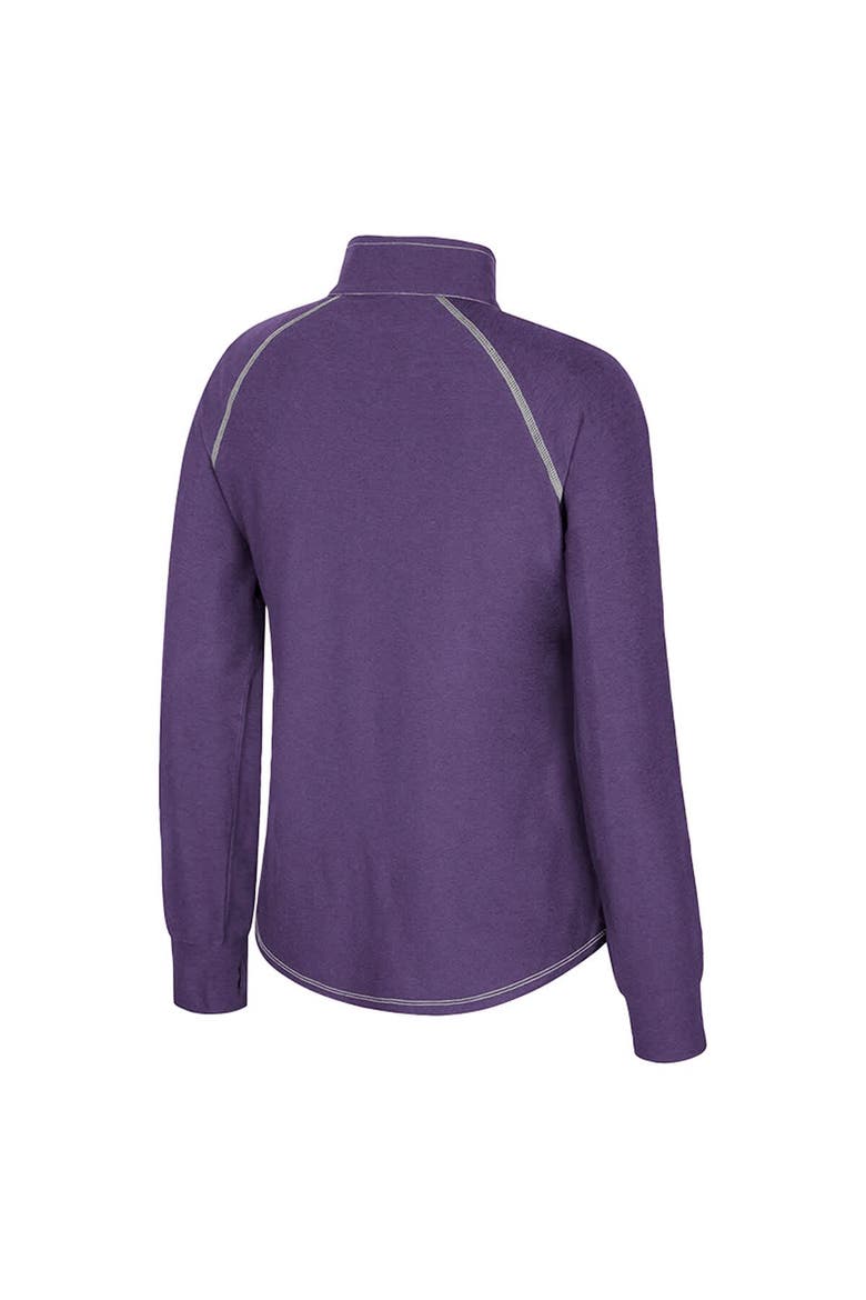 Women's Colosseum Purple Washington Huskies Bikram Raglan Quarter-Zip Top, Alternate, color, Purple