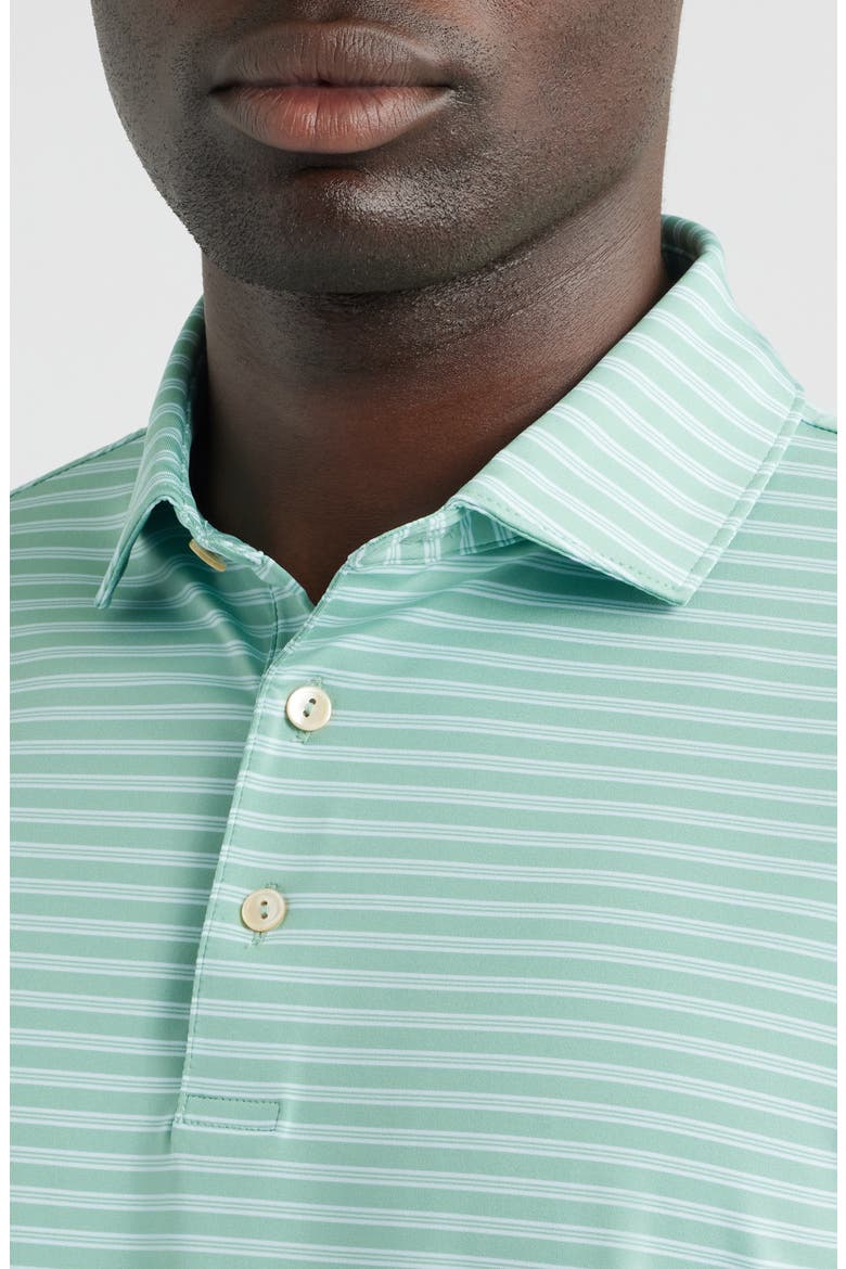 Rawline Stripe Summer Comfort Perfomance Jersey Polo, Alternate, color, FRESH MINT