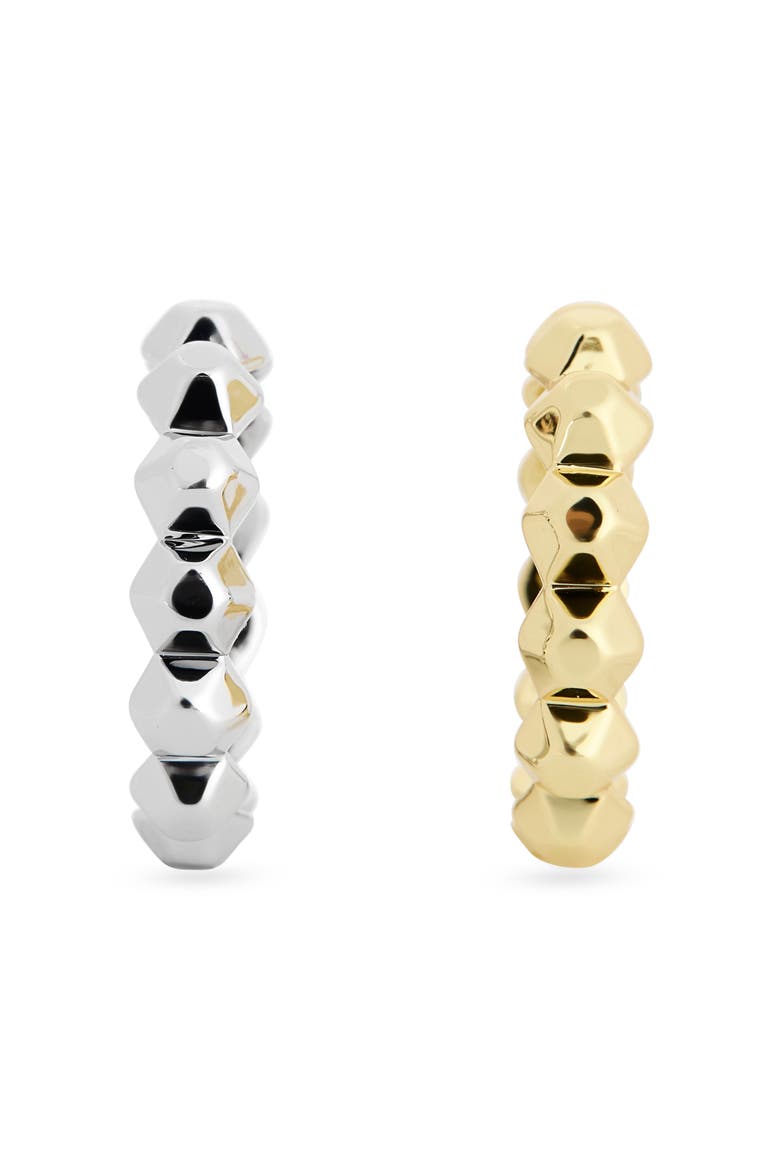 Set of 2 Two-Tone Stackable Rings, Alternate, color, TWO TONE