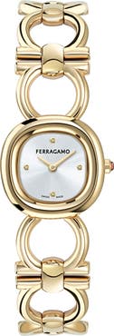 FERRAGAMO Double Gancini Bracelet Watch, 25mm