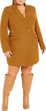 City Chic Marrie Side Cut Out Blazer Dress