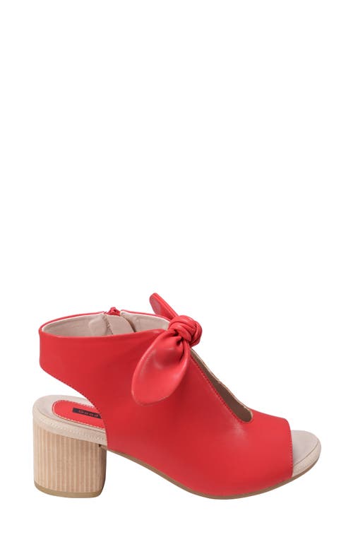 Gc Shoes Women's Kimora Knot Detail Block Heel Dress Sandals In Red