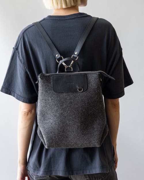 Graf & Lantz Graf Lantz Bedford Merino Wool Midi Backpack In Charcoal Black