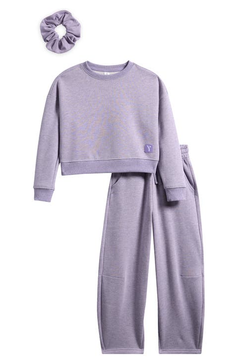 Kids' Fleece Pullover, Joggers & Scruncie Set
