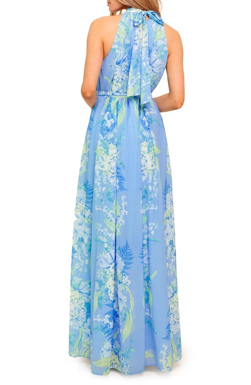 Flying Tomato Halter Maxi Dress In Blue