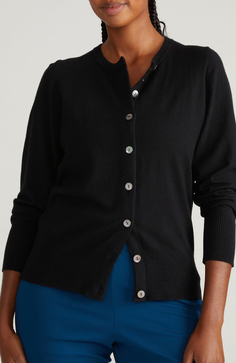 Universal Standard Savvy Cardigan, Alternate, color, Black