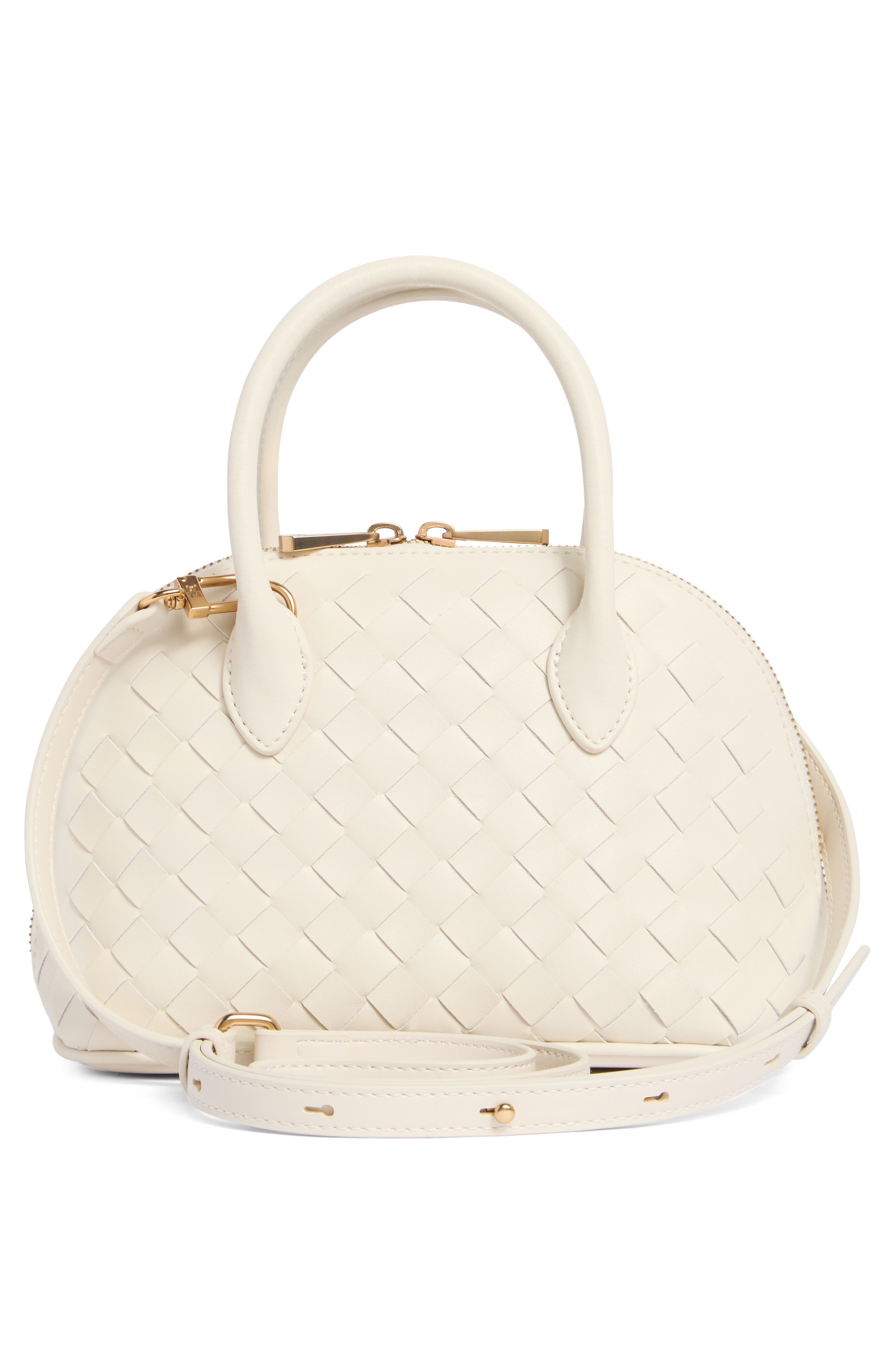 Sam Edelman Margo Mini Woven Satchel Bag, Alternate, color, Ivory