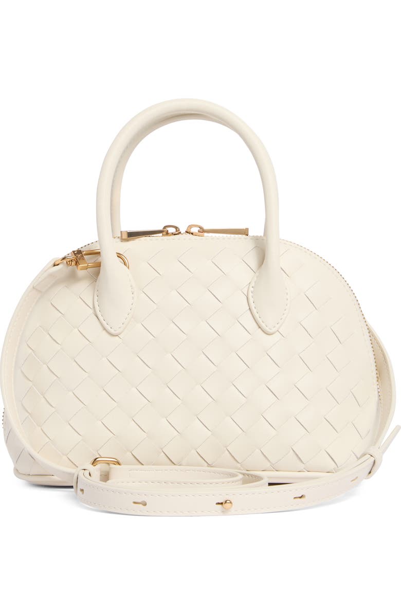 Sam Edelman Margo Mini Woven Satchel Bag, Alternate, color, Ivory