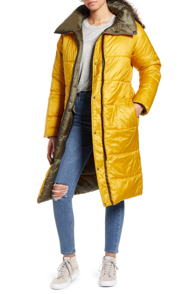 BP. Reversible Long Puffer Coat, Alternate, color, 