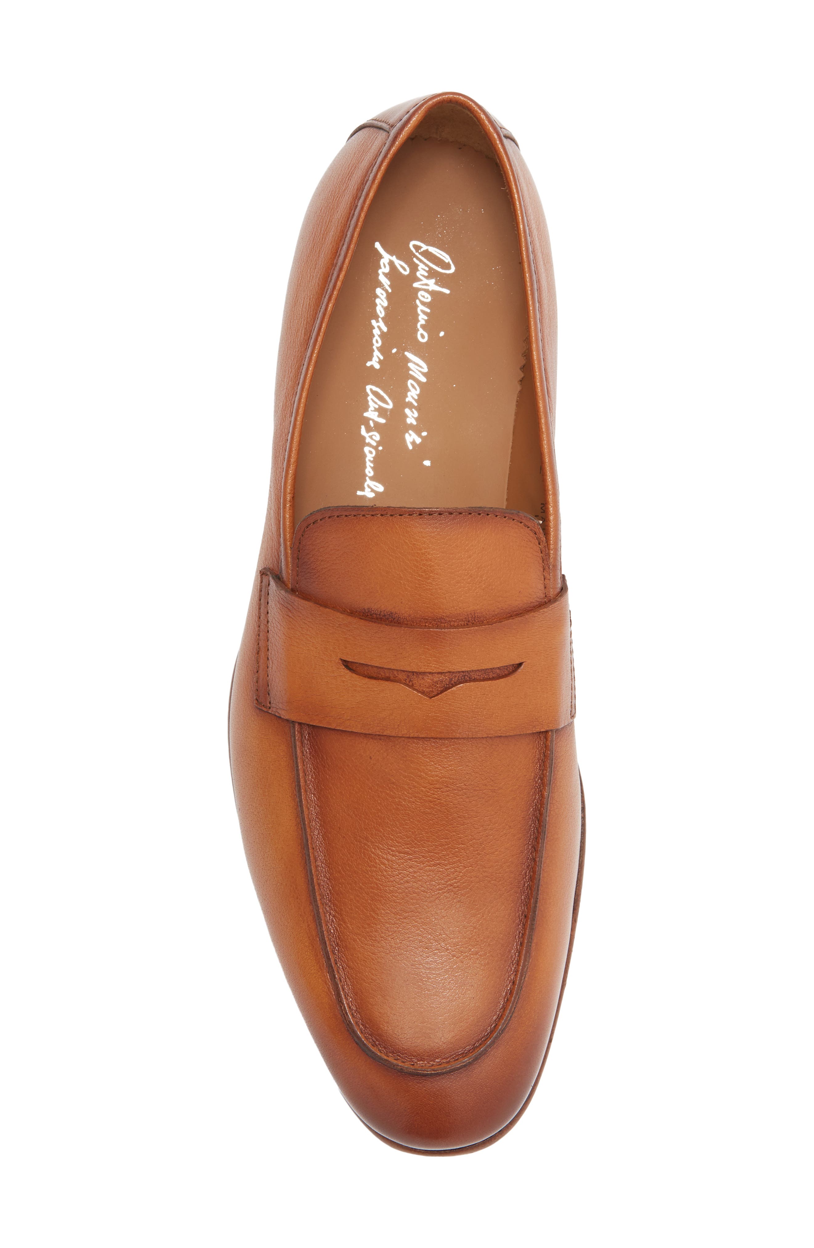 ANTONIO MAURIZI Penny Strap Loafer, Alternate, color, Cognac