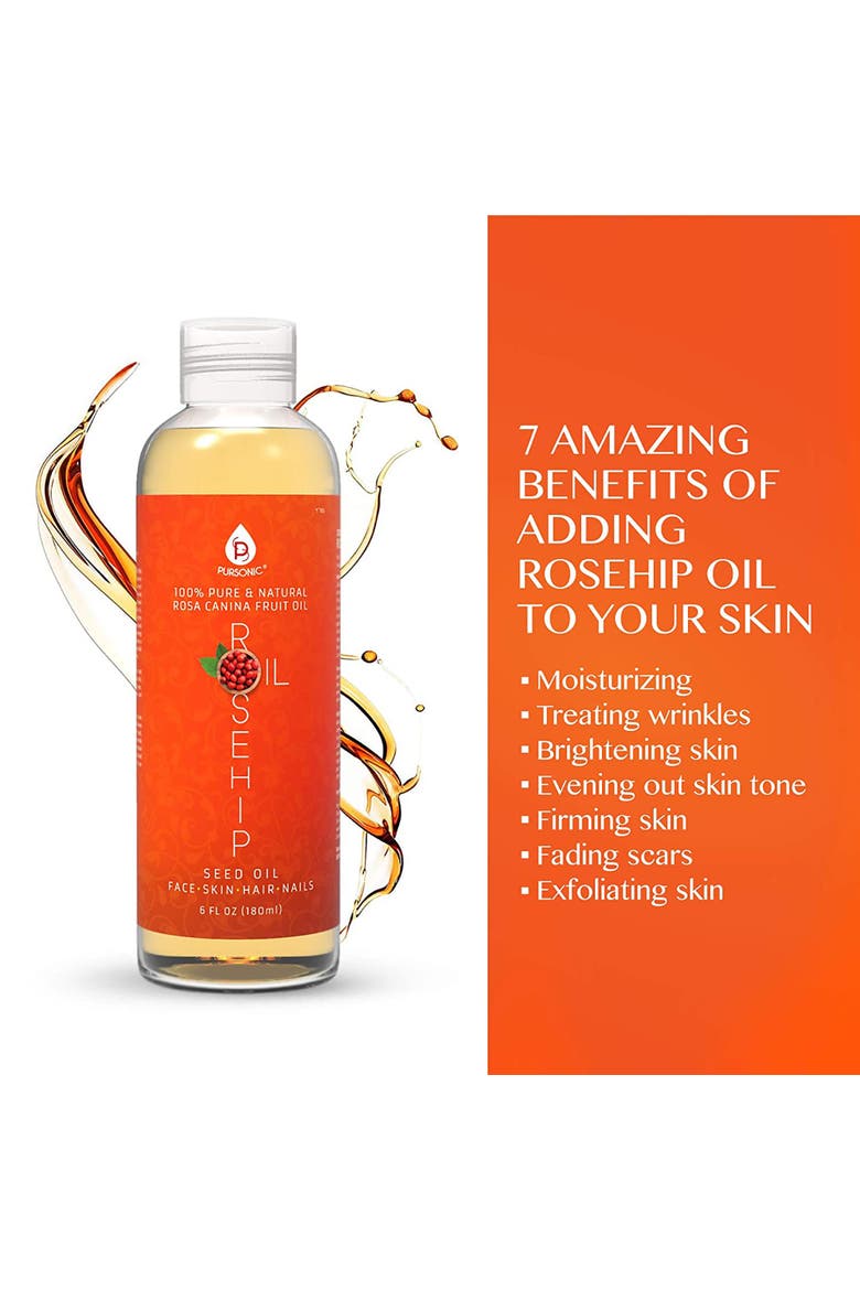 100% Pure Rosehip Oil 6 Oz, Alternate, color, Multicolor