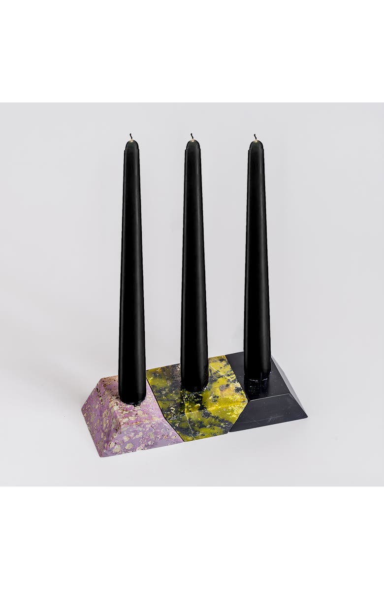 DAR PROYECTOS Triangle Gemstone Puzzle, Main, color, Lila Black