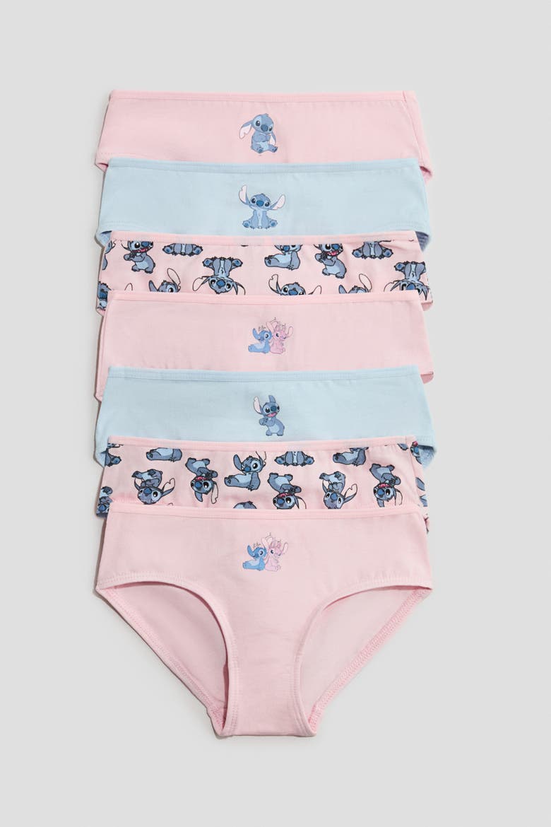 7-pack cotton briefs, Main, color, Light pink/Lilo & Stitch