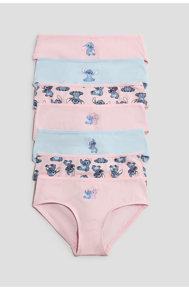 H&M 7-pack cotton briefs, Main, color, Light Pink/Lilo & Stitch
