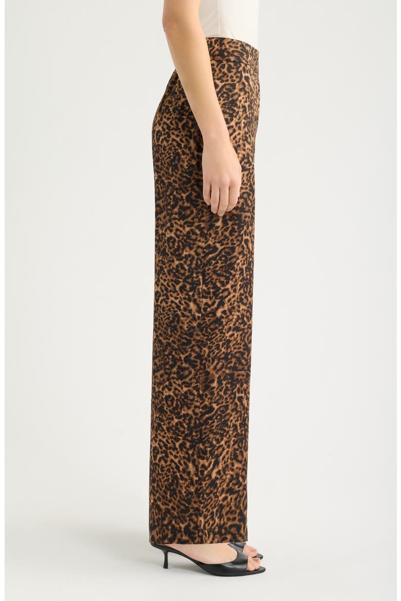 Leopard Print Wide Leg Pants, Alternate, color, WALNUT BLACK LEOPARD