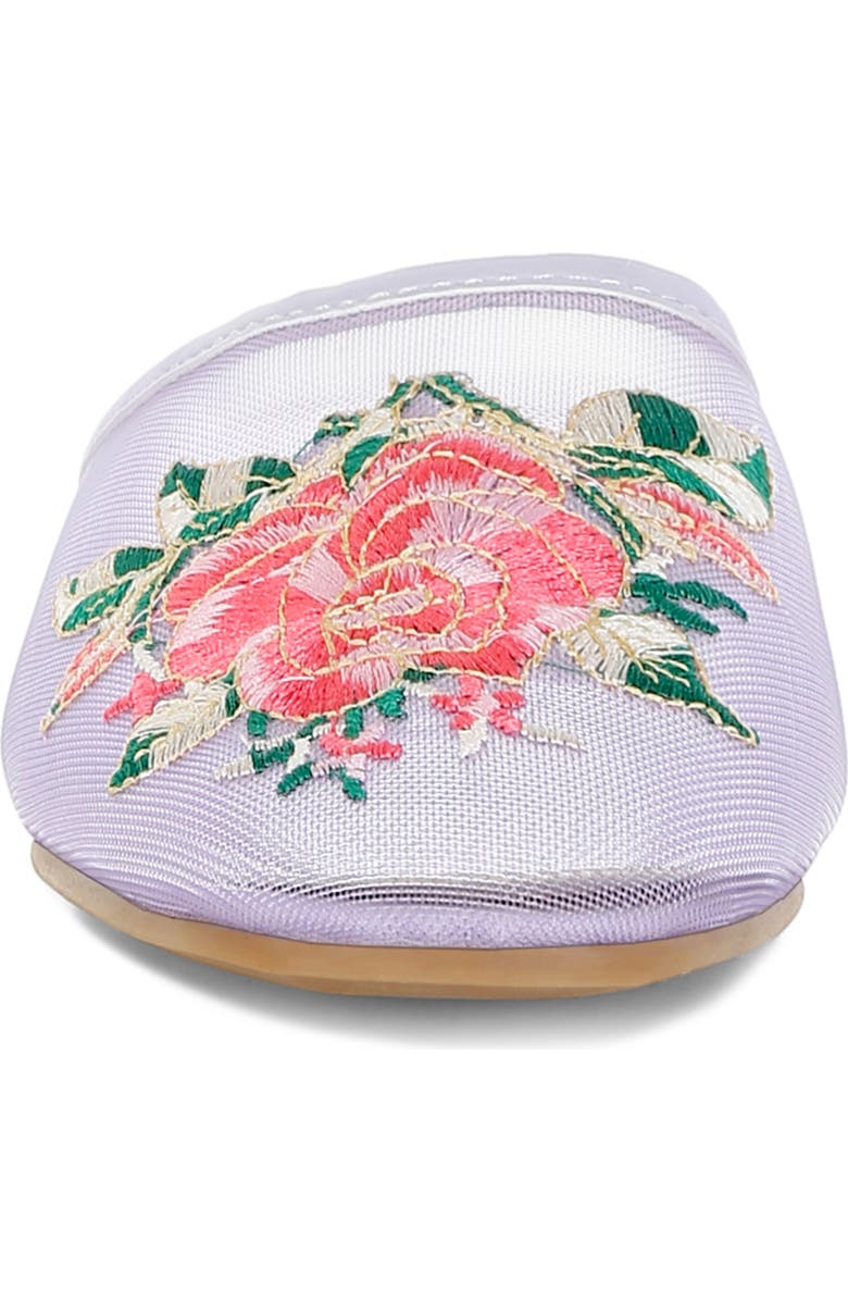 LONDON RAG Shara Embroidered Mesh Mule, Alternate, color, Lilac