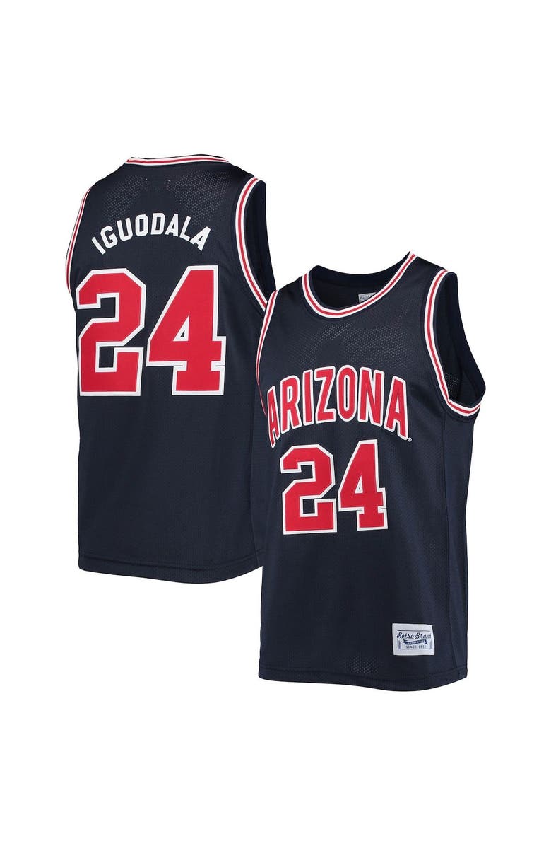 Retro Brand Men's Original Retro Brand Andre Iguodala Navy Arizona Wildcats Alumni Commemorative Classic Basketball Jersey, Main, color, 