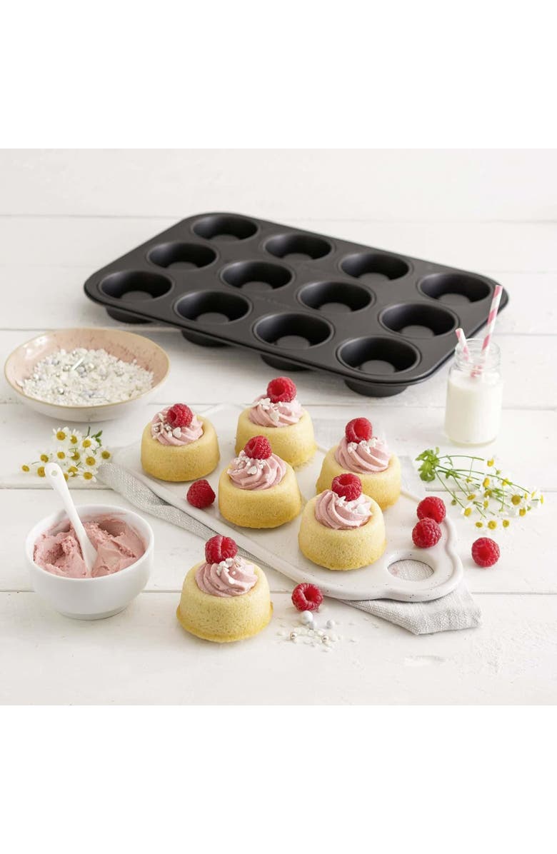 Zenker 12 Cavity Nonstick Carbon Steel Shortcake Pan, Alternate, color, Black