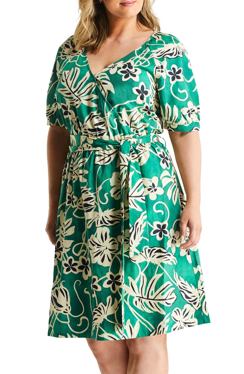 Estelle Aruba Tropical Floral Cotton Dress, Alternate, color, 