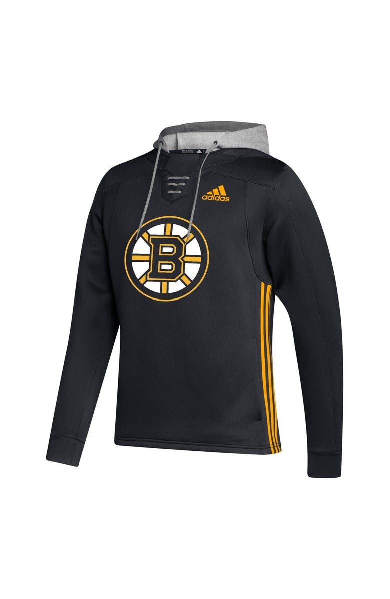 adidas Men's adidas Black Boston Bruins Skate Lace Primeblue Team Pullover Hoodie, Alternate, color, 
