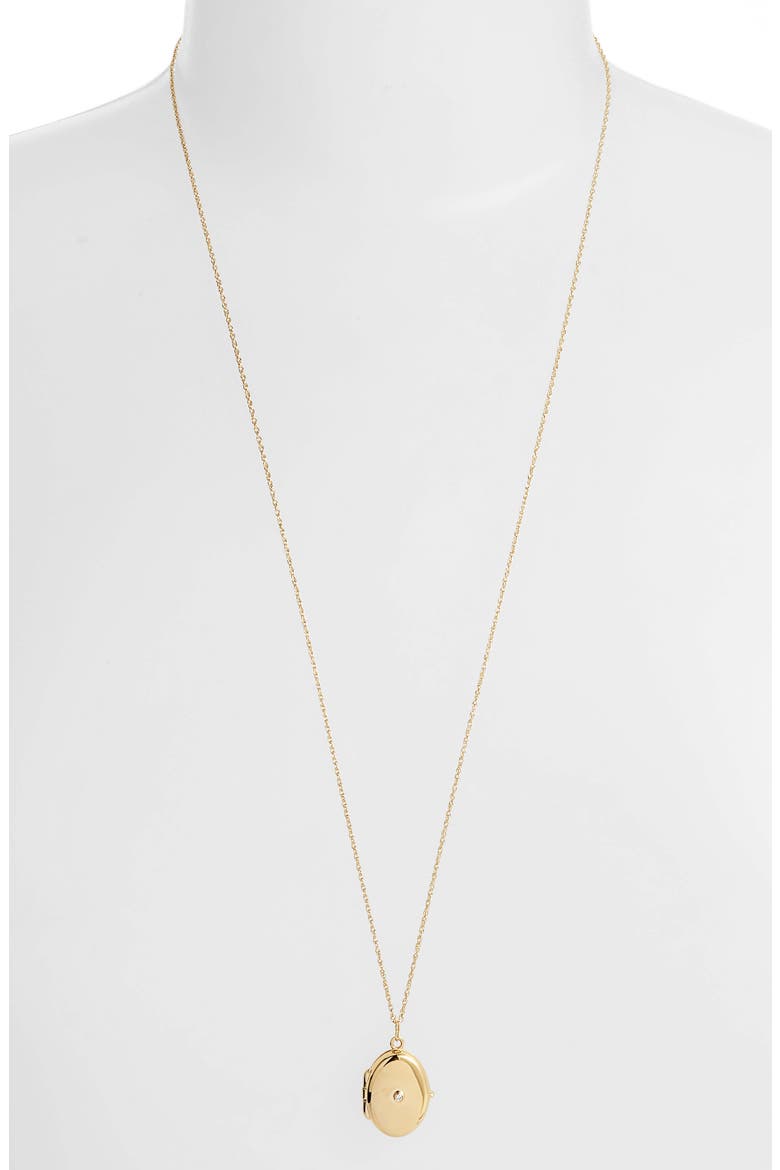 Eliana Locket Necklace, Alternate, color, YELLOW VERMEIL