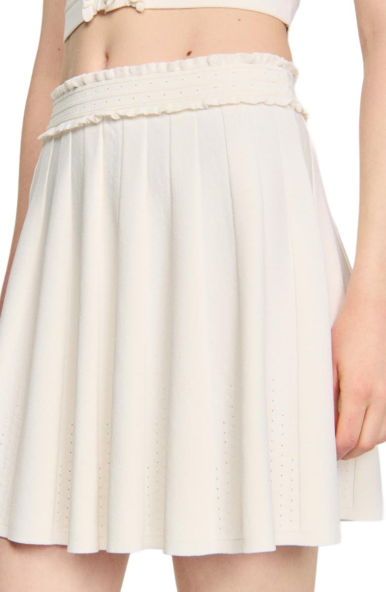 SANDRO Pointelle knit skirt, Alternate, color, 