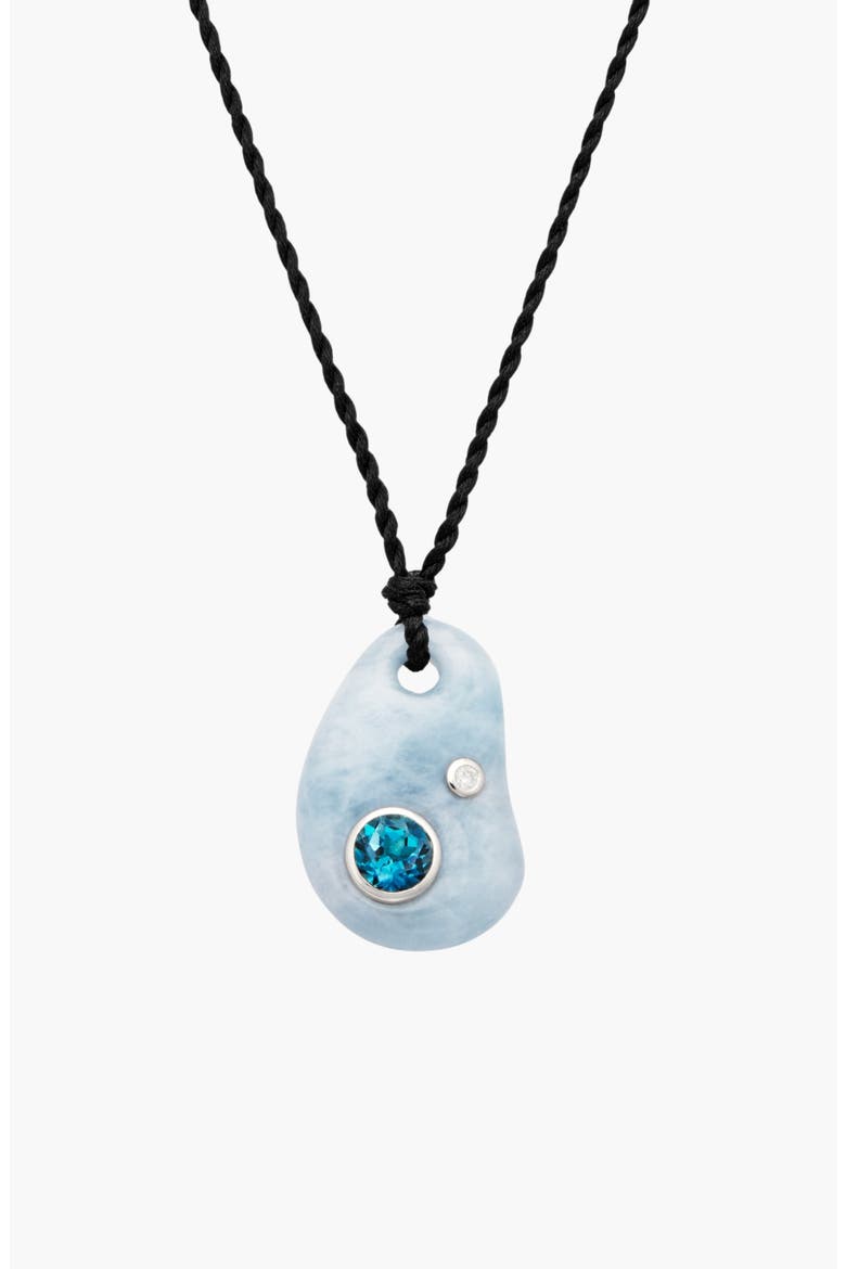Pia Pebble Necklace, Main, color, Aquamarine