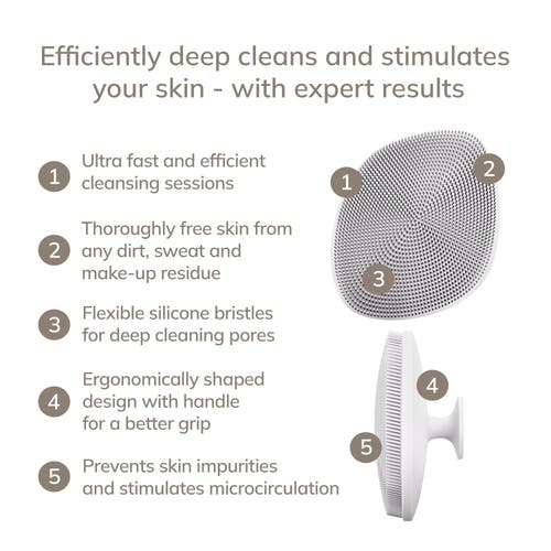 Geske Smartappguided Facial Brush With Handle | 4 In Silver