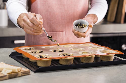 Silpat Perfect Non-stick 12 Cavity Muffin Mold In Orange